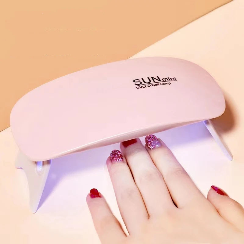 Cabine Mini Secador De Unhas Esmalte Gel Led Sun Uv Portátil Dobrável Forninho Estufa 6w Bivolt Usb