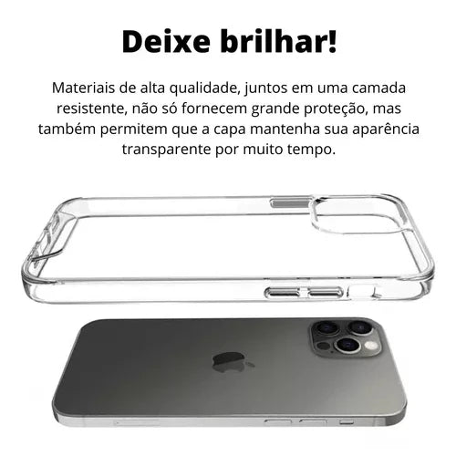 Capinha Clear Space iPhone XR 11 12 13 14 15 Pro Max