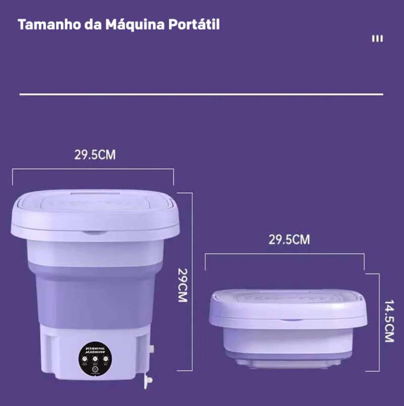 Máquina de Lavar Roupas Portátil 8 Litros - Lava e Centrifuga