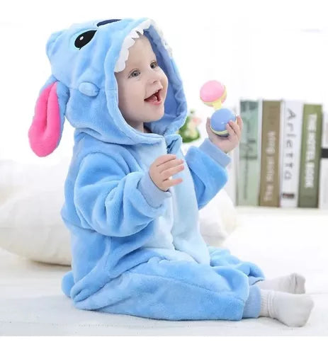 Macacão Bebê Lilo Stitch Fantasia Infantil Pijama Kigurumi