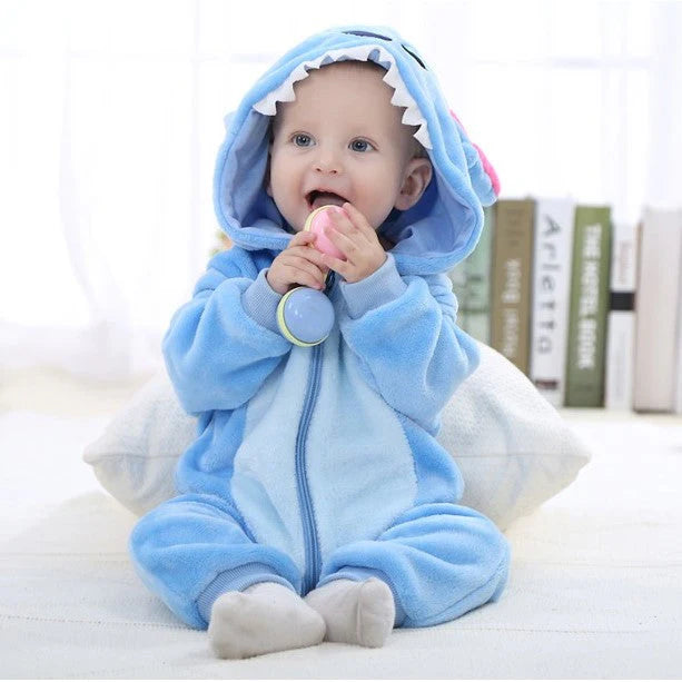 Macacão Bebê Lilo Stitch Fantasia Infantil Pijama Kigurumi